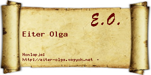 Eiter Olga névjegykártya